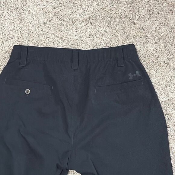 Under Armour Black Men’s Golf Pants Black 29X29 Loose Fit Performance - Picture 7 of 7